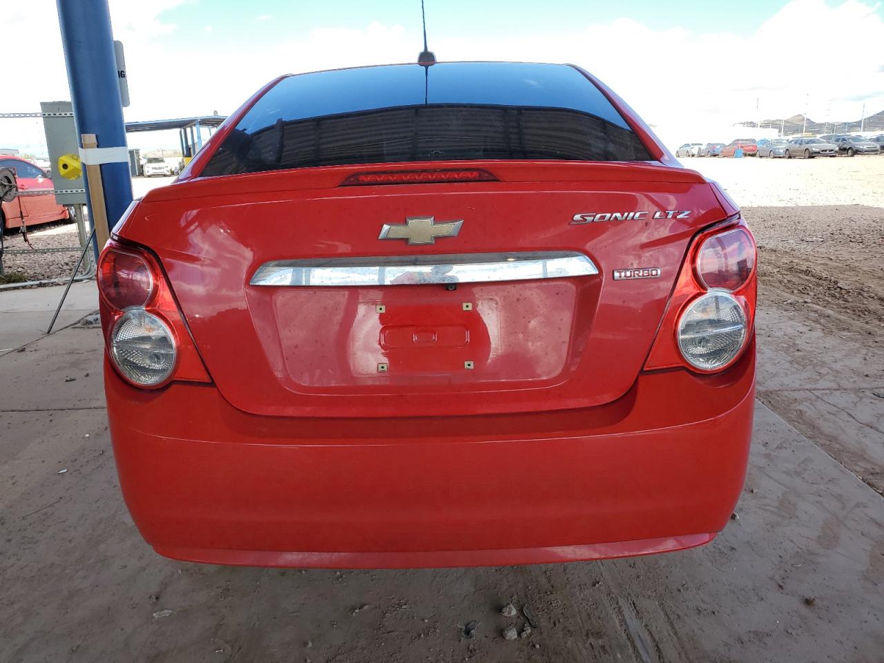 2016 Chevrolet Sonic VIN 1G1JE5SB1G4137834 Copart auction photo, front end / side damage thumbnail 6