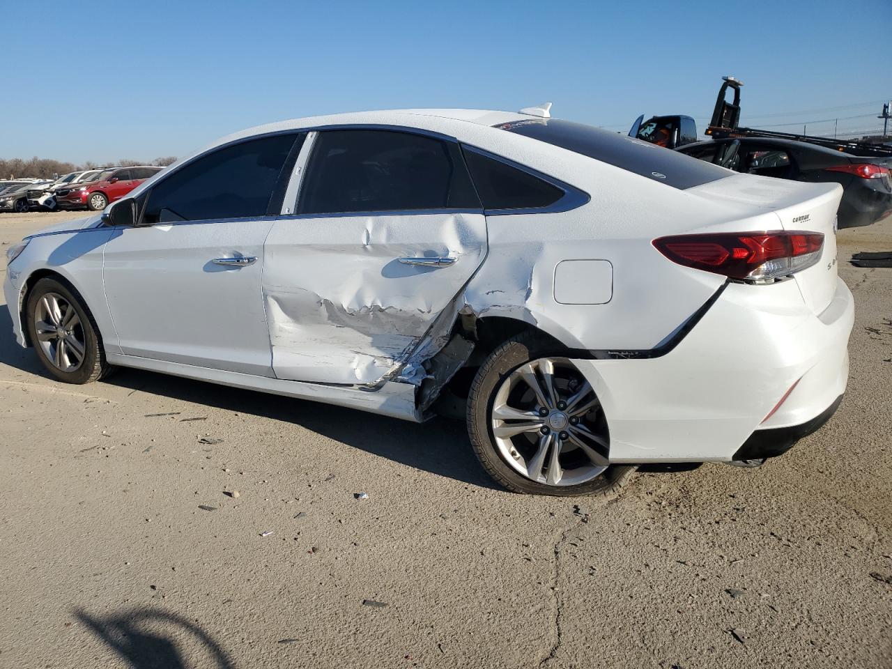 2019 Hyundai Sonata VIN 5NPE34AF1KH783505 Copart auction photo, side / undercarriage damage thumbnail 2