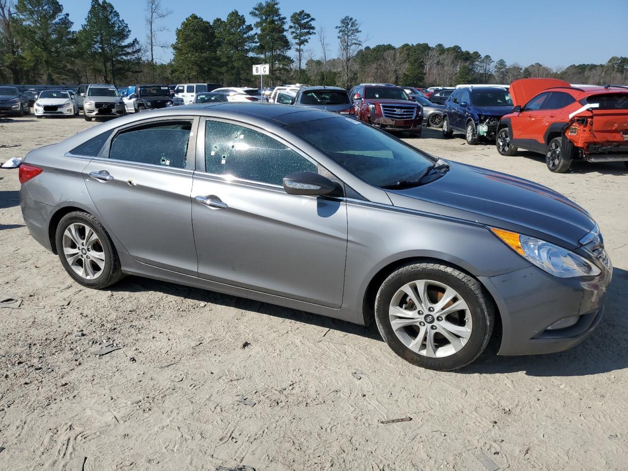 2012 Hyundai Sonata VIN 5NPEC4AC6CH415215 Copart auction photo, vandalism damage thumbnail 4