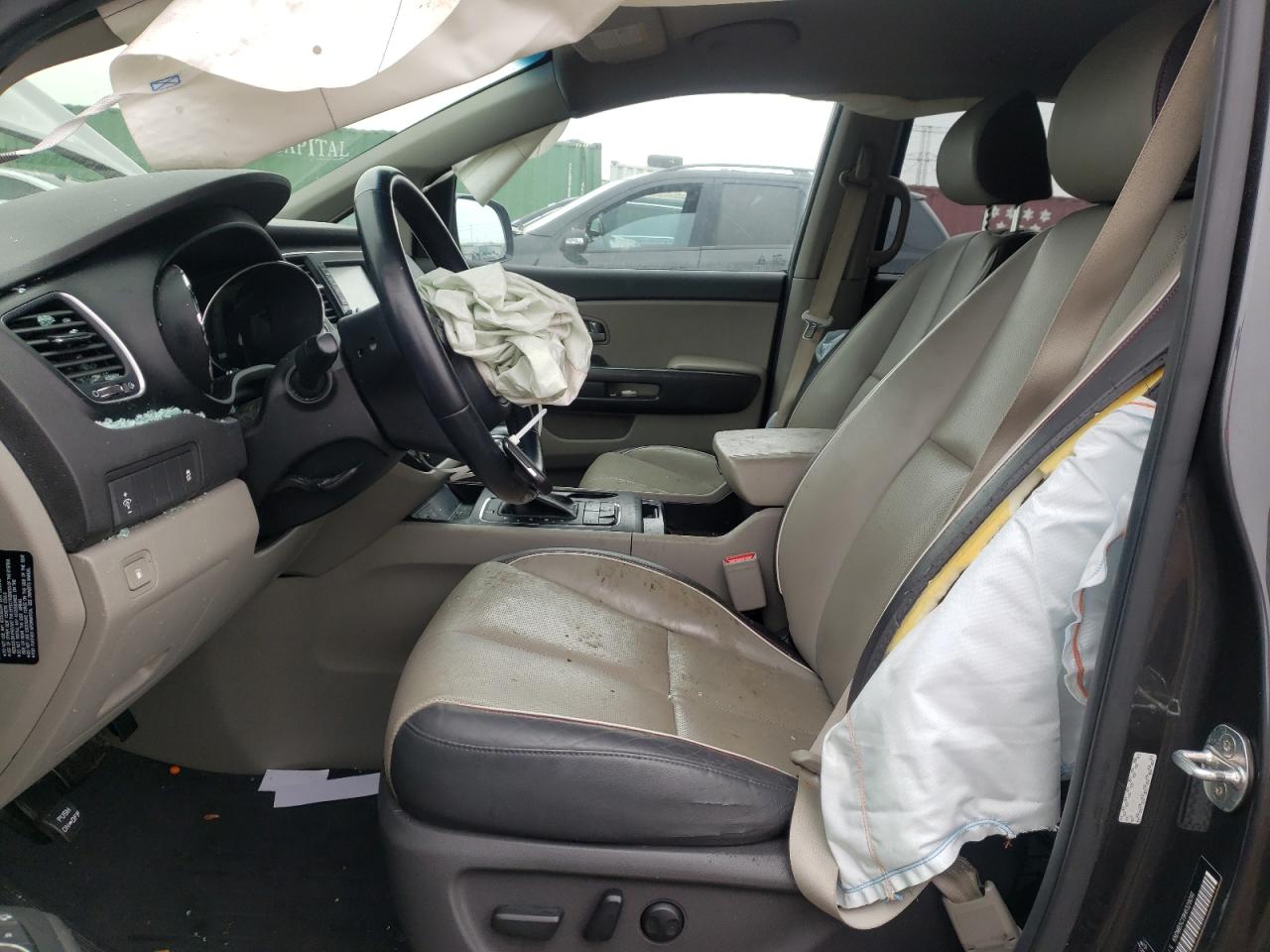 2017 KIA Sedona VIN KNDMB5C19H6329091 Copart auction photo, side / front end damage thumbnail 7