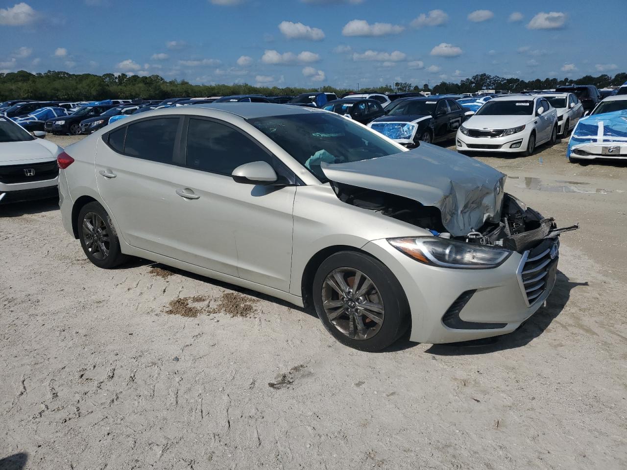 2018 Hyundai Elantra VIN 5NPD84LF9JH219612 Copart auction photo, front end / hail damage thumbnail 4