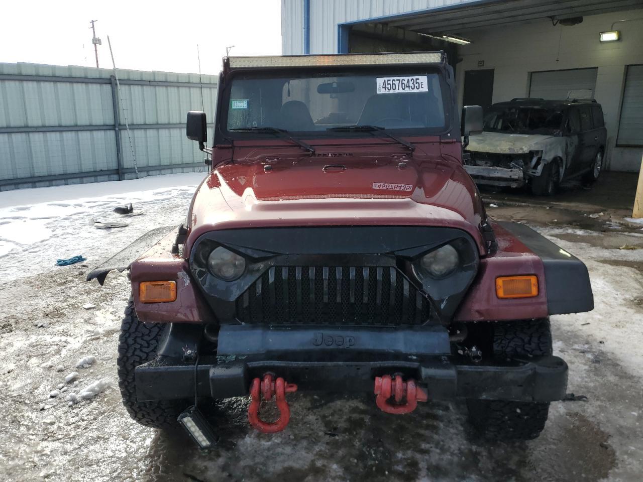 2001 Jeep Wrangler VIN 1J4FA29P91P308872 Copart auction photo, front end damage thumbnail 5