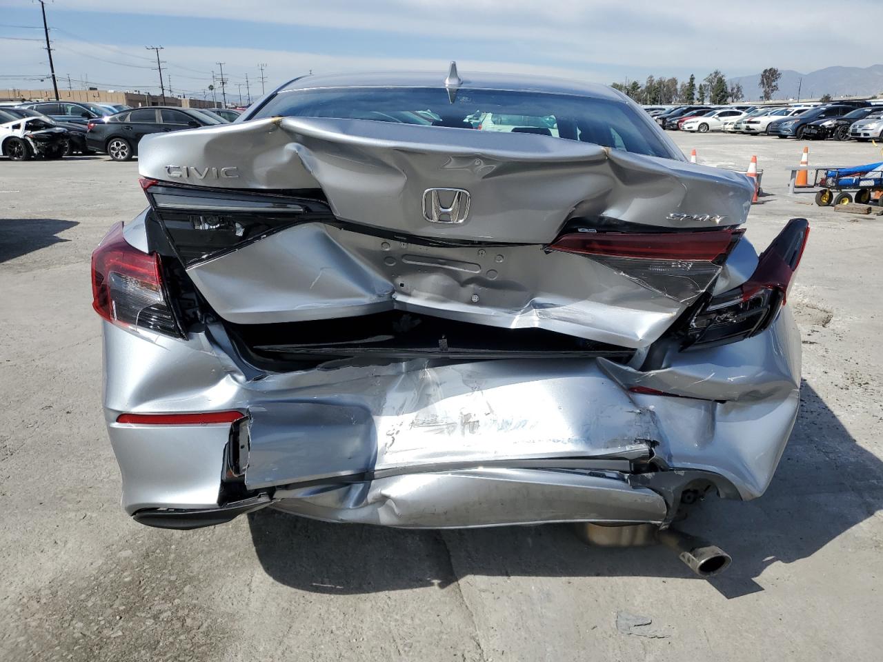 2025 Honda Civic VIN 2HGFE2F59SH522930 Copart auction photo, rear end damage thumbnail 6