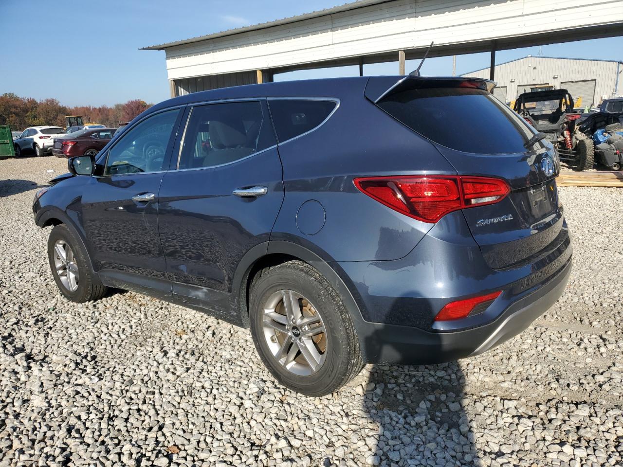 2018 Hyundai Santa Fe VIN 5NMZT3LB3JH073796 Copart auction photo, front end / unknown damage thumbnail 2