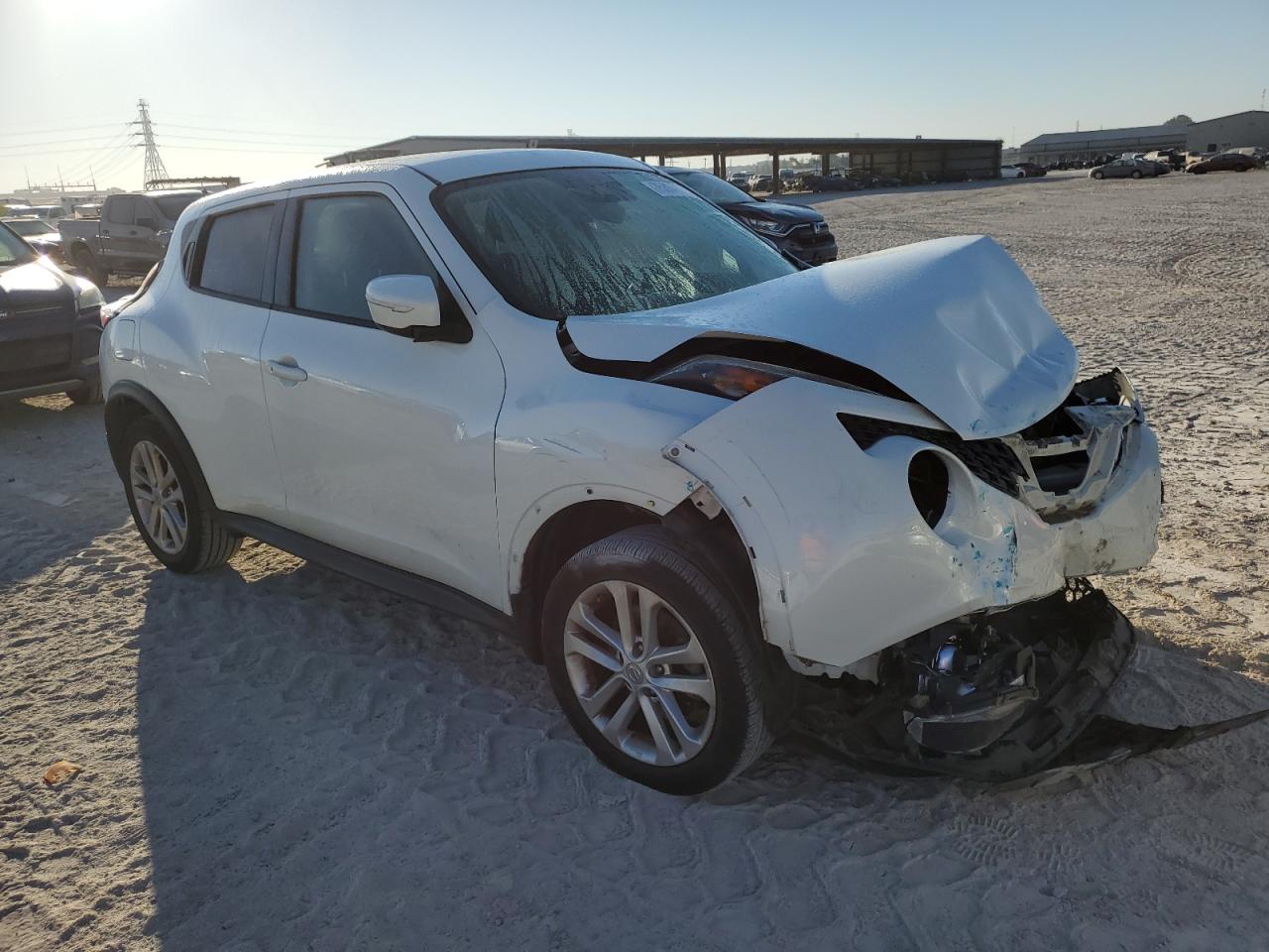 2016 Nissan Juke VIN JN8AF5MR2GT602291 Copart auction photo, front end / side damage thumbnail 4