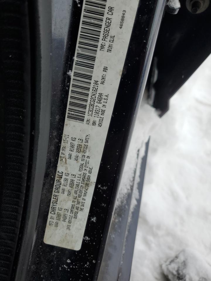 2012 Chrysler 200 VIN 1C3CCBCG2CN162104 Copart auction photo, side damage thumbnail 12