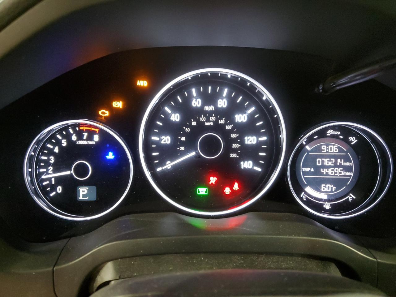 2020 Honda HR-V VIN 3CZRU6H14LM728301 Copart auction photo, front end / side damage thumbnail 9