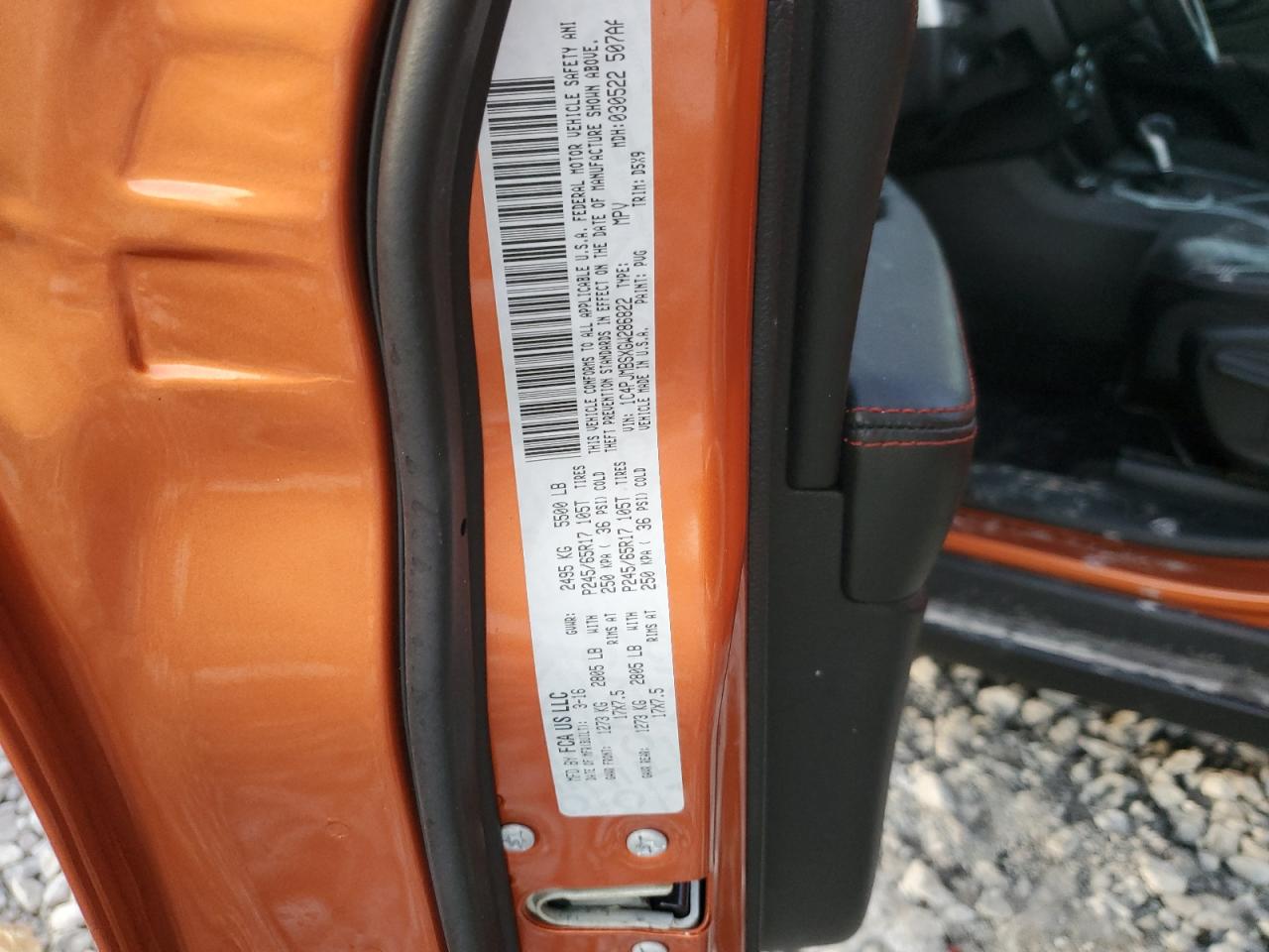 2016 Jeep Cherokee VIN 1C4PJMBSXGW286822 Copart auction photo, front end damage thumbnail 15