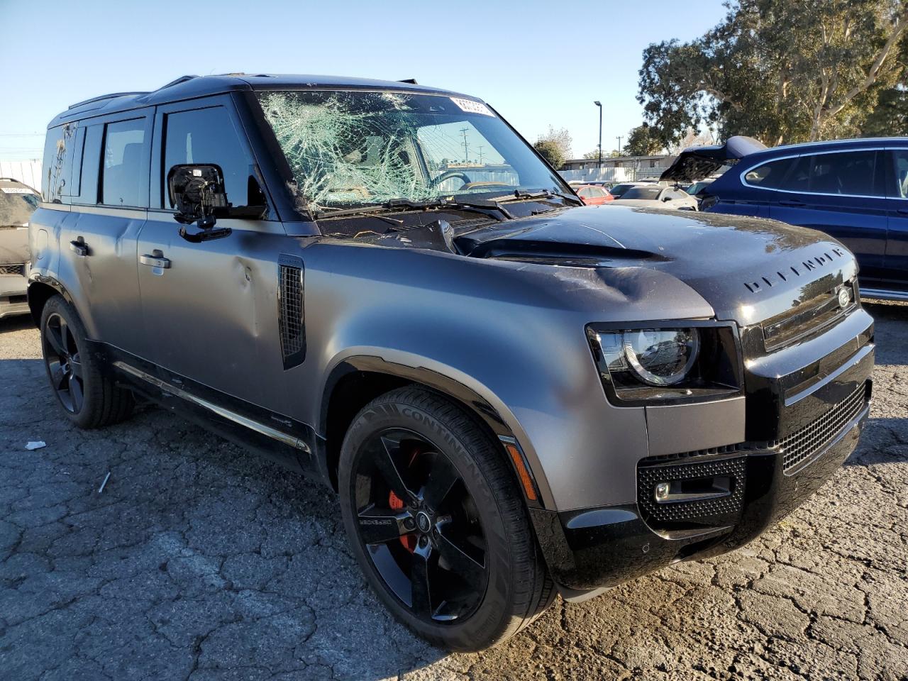 2023 Land Rover Defender VIN SALEX7EU9P2194850 Copart auction photo, all over damage thumbnail 4