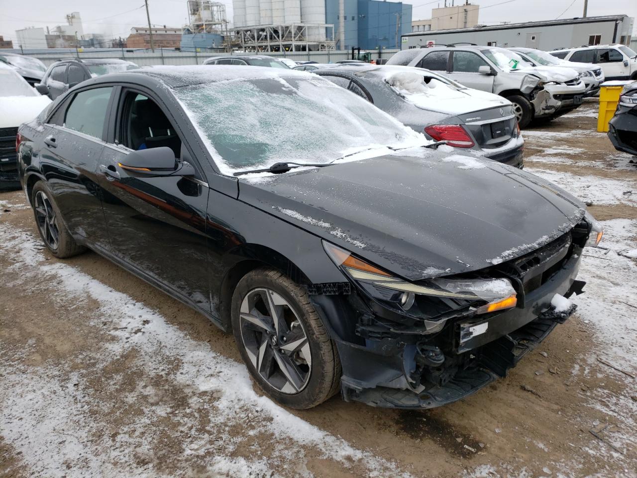 2021 Hyundai Elantra VIN 5NPLN4AG0MH027337 Copart auction photo, front end damage thumbnail 4