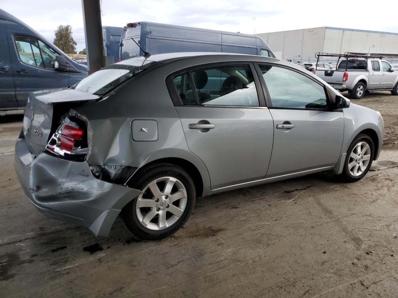 2007 Nissan Sentra VIN 3N1AB61E87L719413 Copart auction photo, rear end / front end damage thumbnail 3