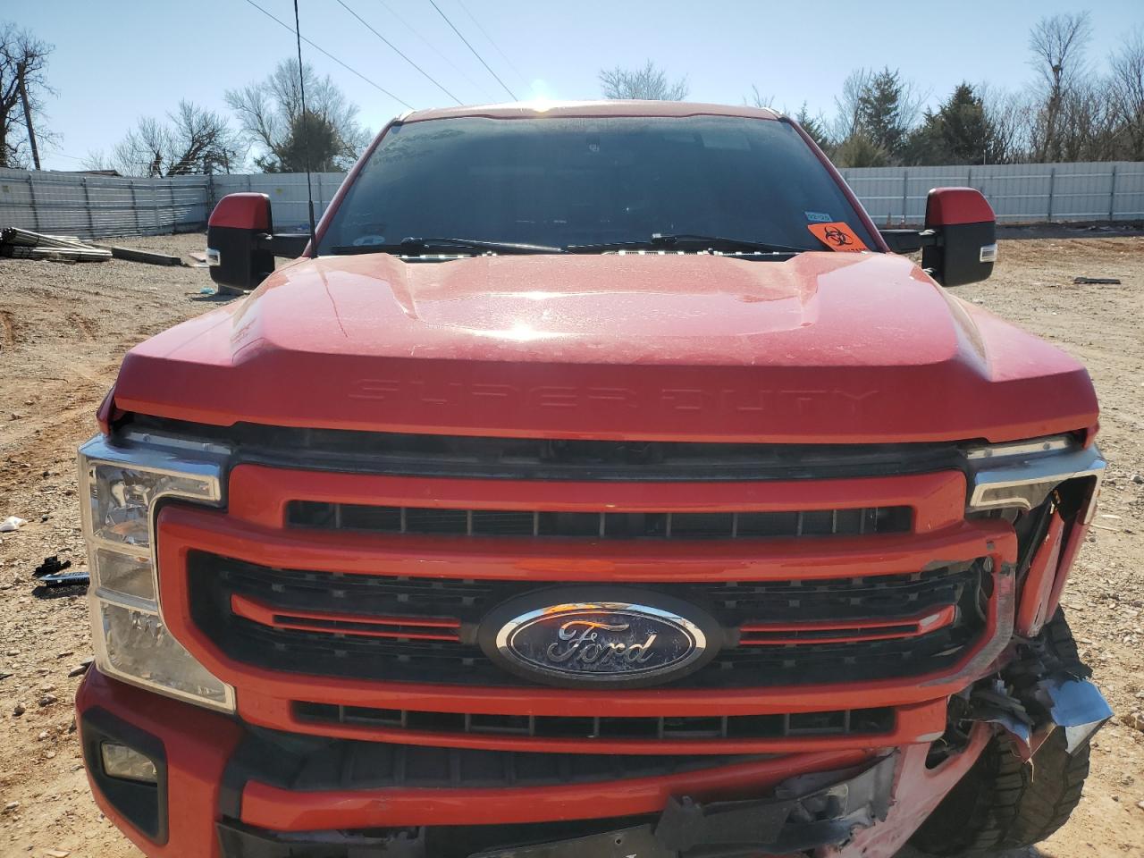 2022 Ford F250 VIN 1FT8W2BT5NEC09796 Copart auction photo, front end / rear end damage thumbnail 11