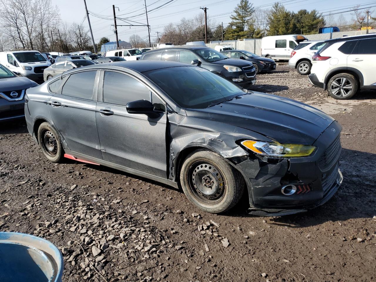2013 Ford Fusion VIN 3FA6P0G70DR205015 Copart auction photo, front end / rear end damage thumbnail 4