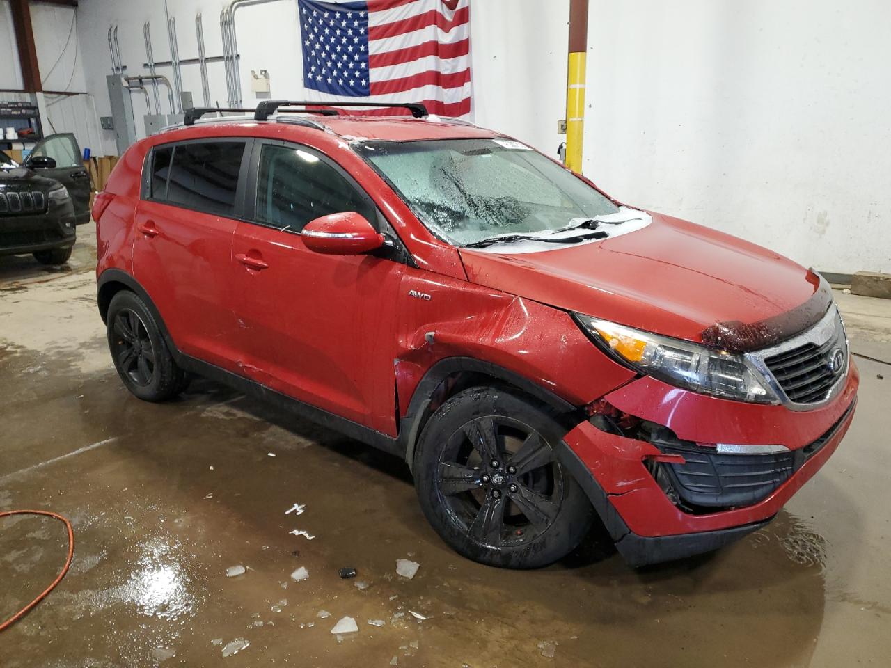 2011 KIA Sportage VIN KNDPBCA2XB7050490 Copart auction photo, front end / side damage thumbnail 4