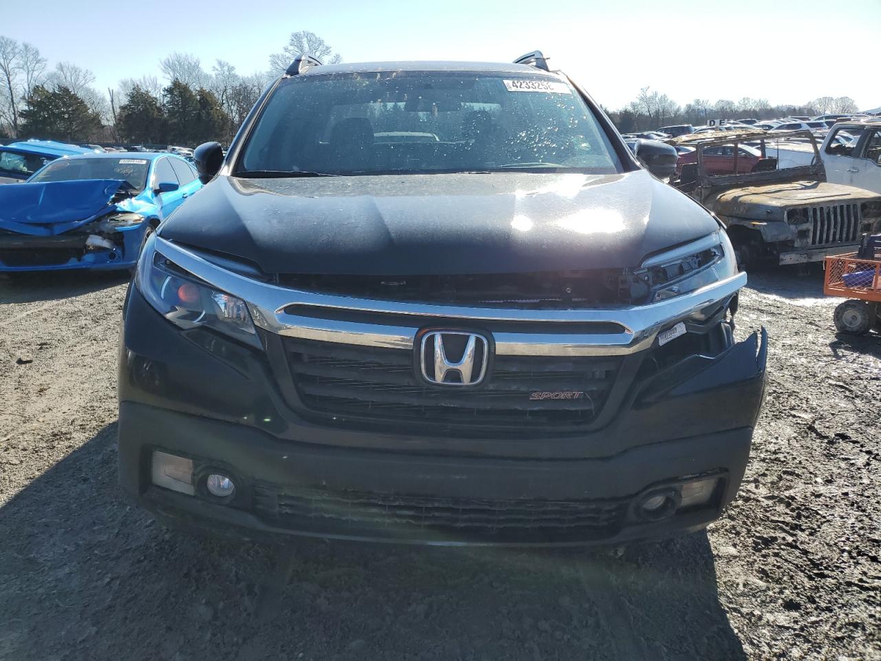 2019 Honda Ridgeline VIN 5FPYK3F12KB044382 Copart auction photo, front end / rear end damage thumbnail 5