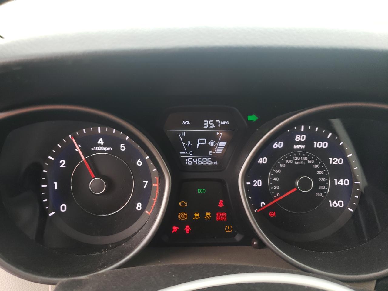 2014 Hyundai Elantra VIN 5NPDH4AE9EH518338 Copart auction photo, front end / side damage thumbnail 9
