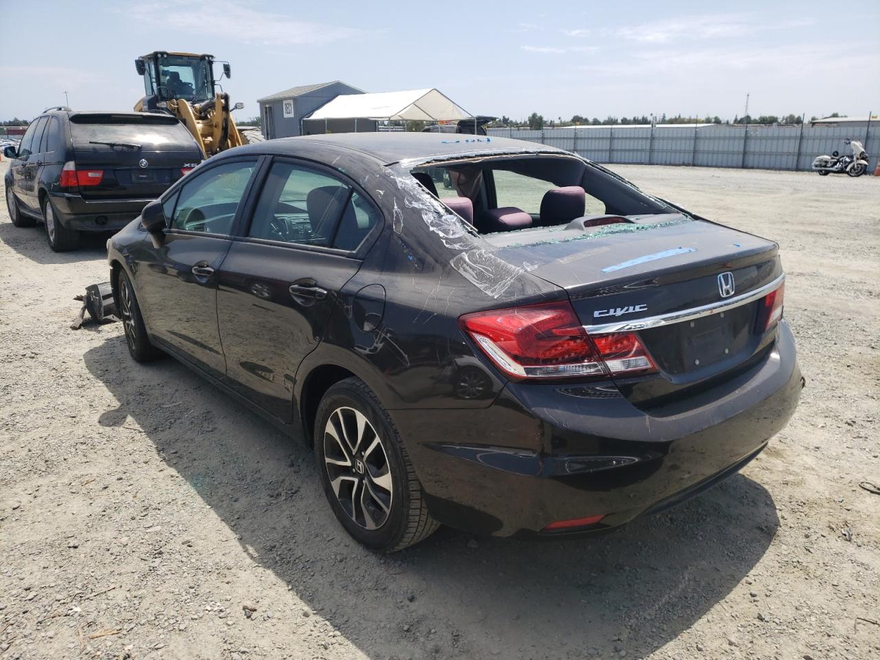 2013 Honda Civic VIN 19XFB2F86DE256573 Copart auction photo, all over damage thumbnail 3