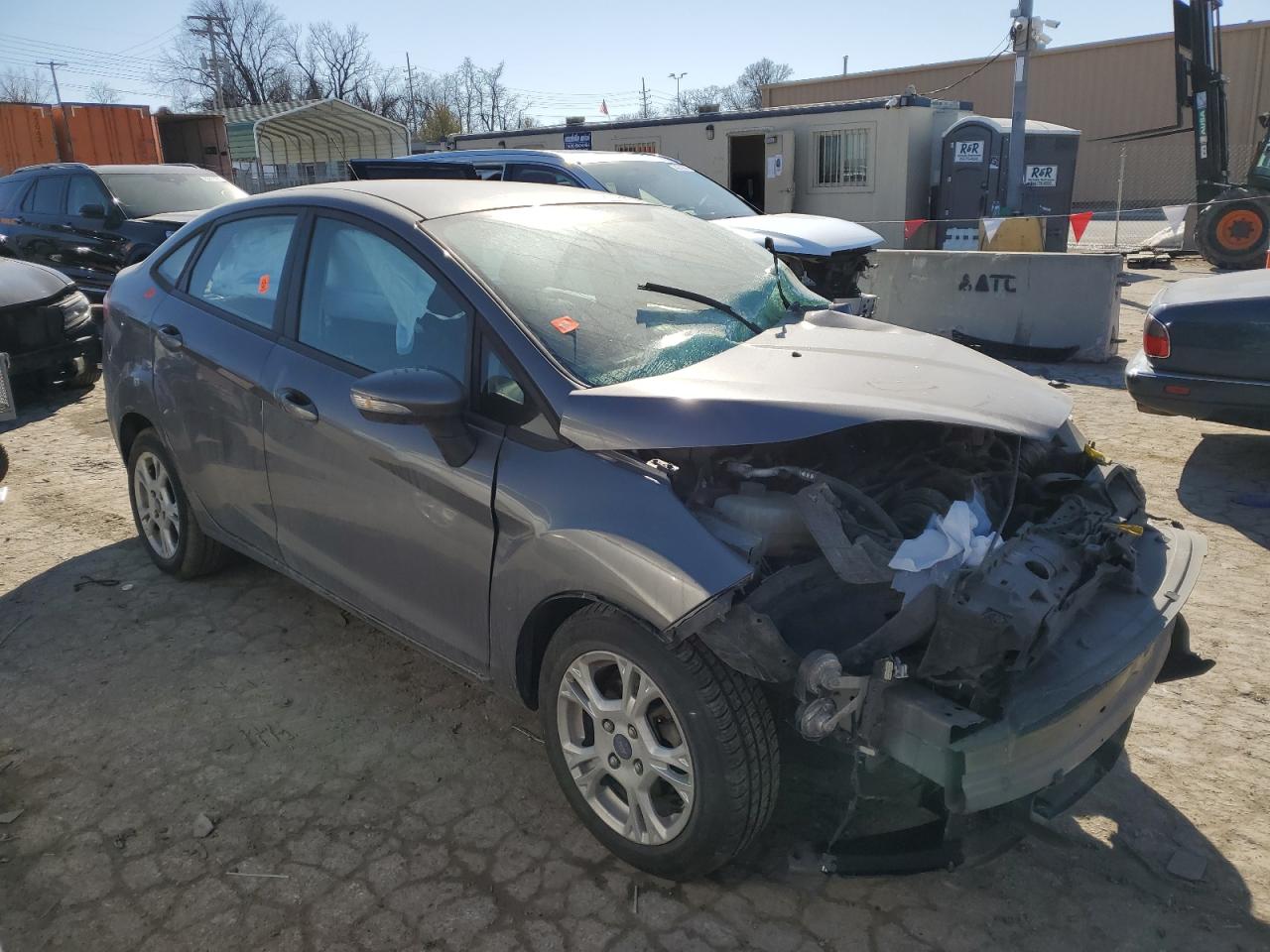 2014 Ford Fiesta VIN 3FADP4BJ9EM234223 Copart auction photo, front end / side damage thumbnail 4