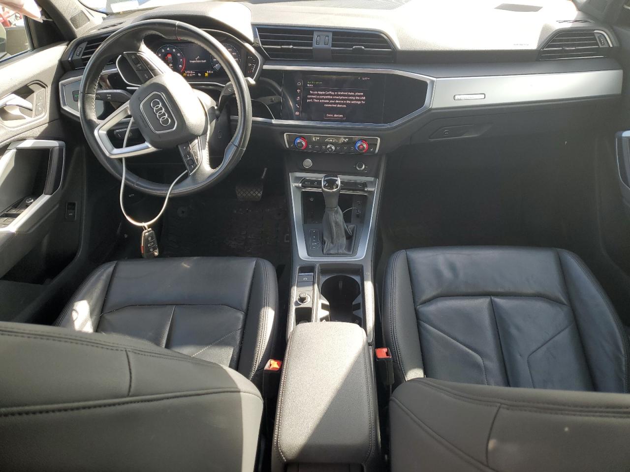 2020 Audi Q3 VIN WA1DECF37L1052630 Copart auction photo, front end / side damage thumbnail 8