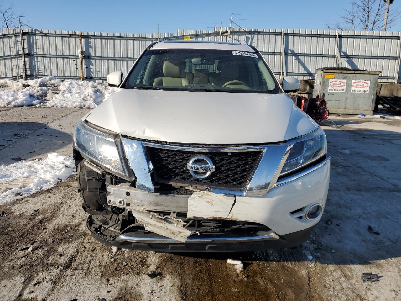 2014 Nissan Pathfinder VIN 5N1AR2MN2EC637727 Copart auction photo, front end damage thumbnail 5