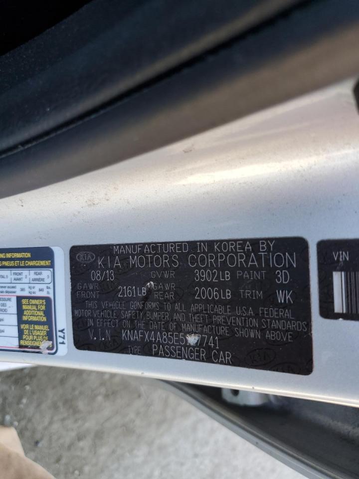 2014 KIA Forte VIN KNAFX4A85E5127741 Copart auction photo, rear end / front end damage thumbnail 12