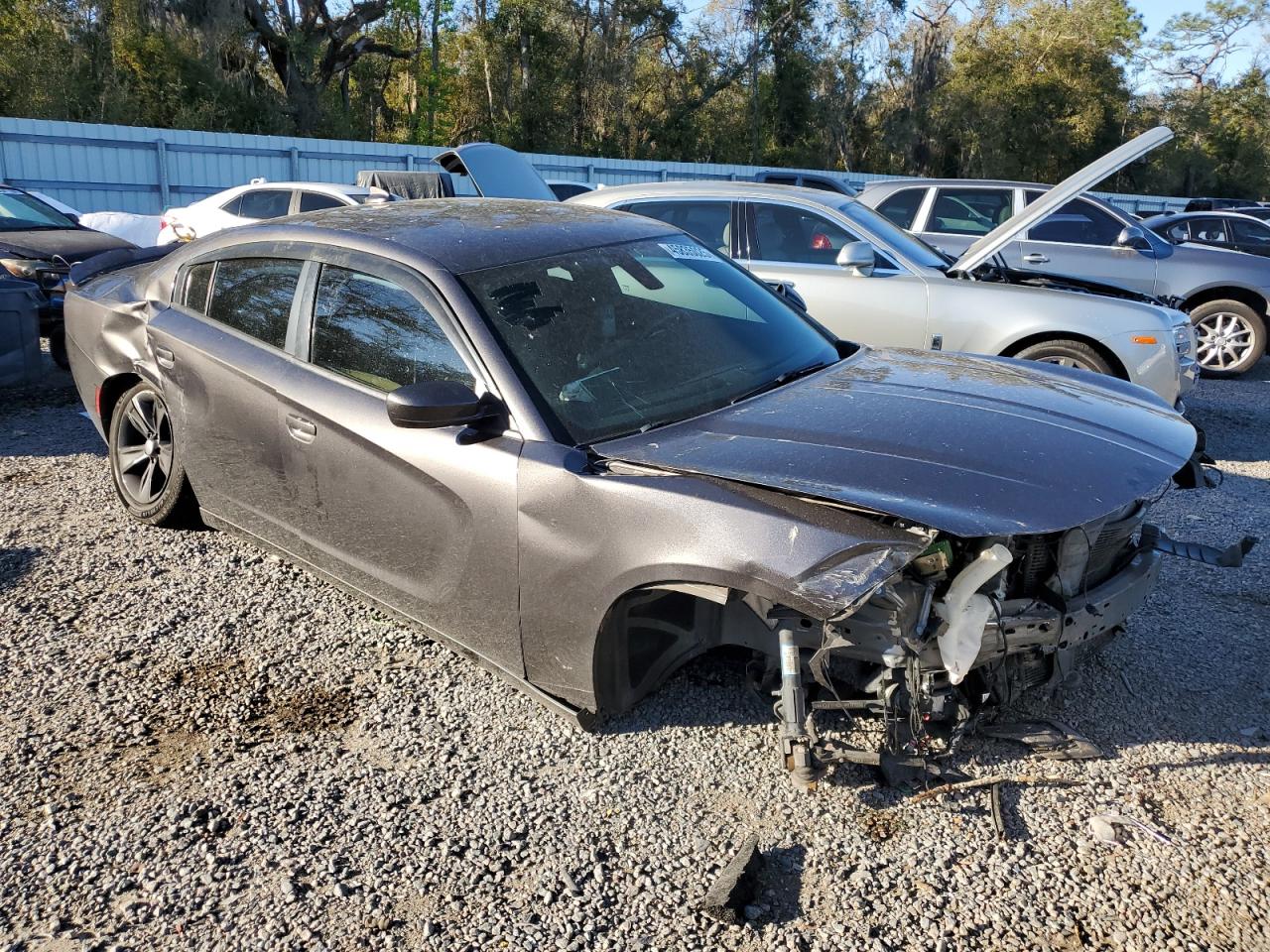 2017 Dodge Charger VIN 2C3CDXHG4HH562264 Copart auction photo, front end / side damage thumbnail 4