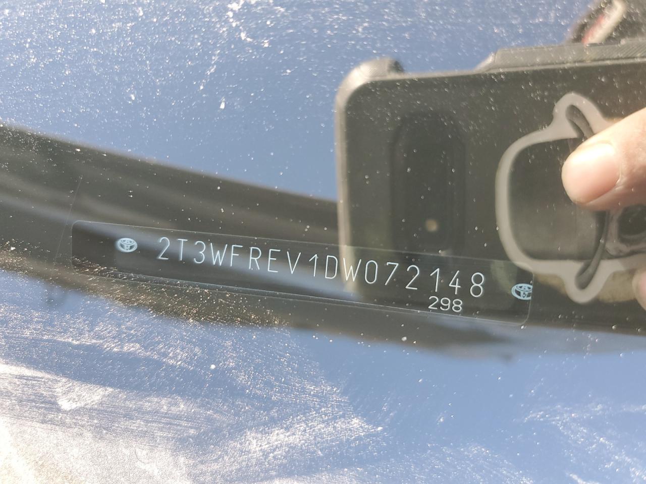 2013 Toyota RAV 4 VIN 2T3WFREV1DW072148 Copart auction photo, all over damage thumbnail 13