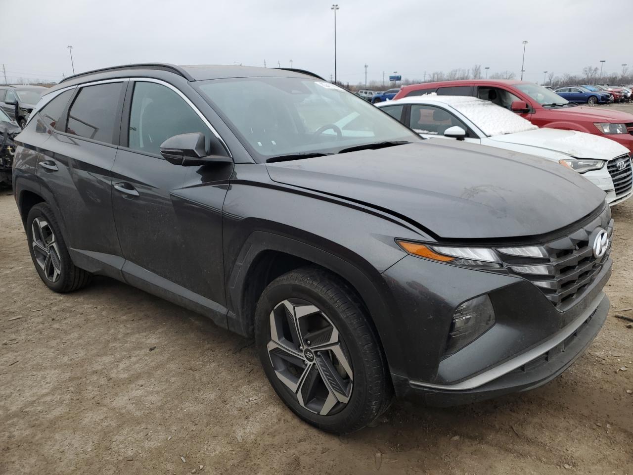 2023 Hyundai Tucson VIN 5NMJFCAE6PH290897 Copart auction photo, front end / side damage thumbnail 4