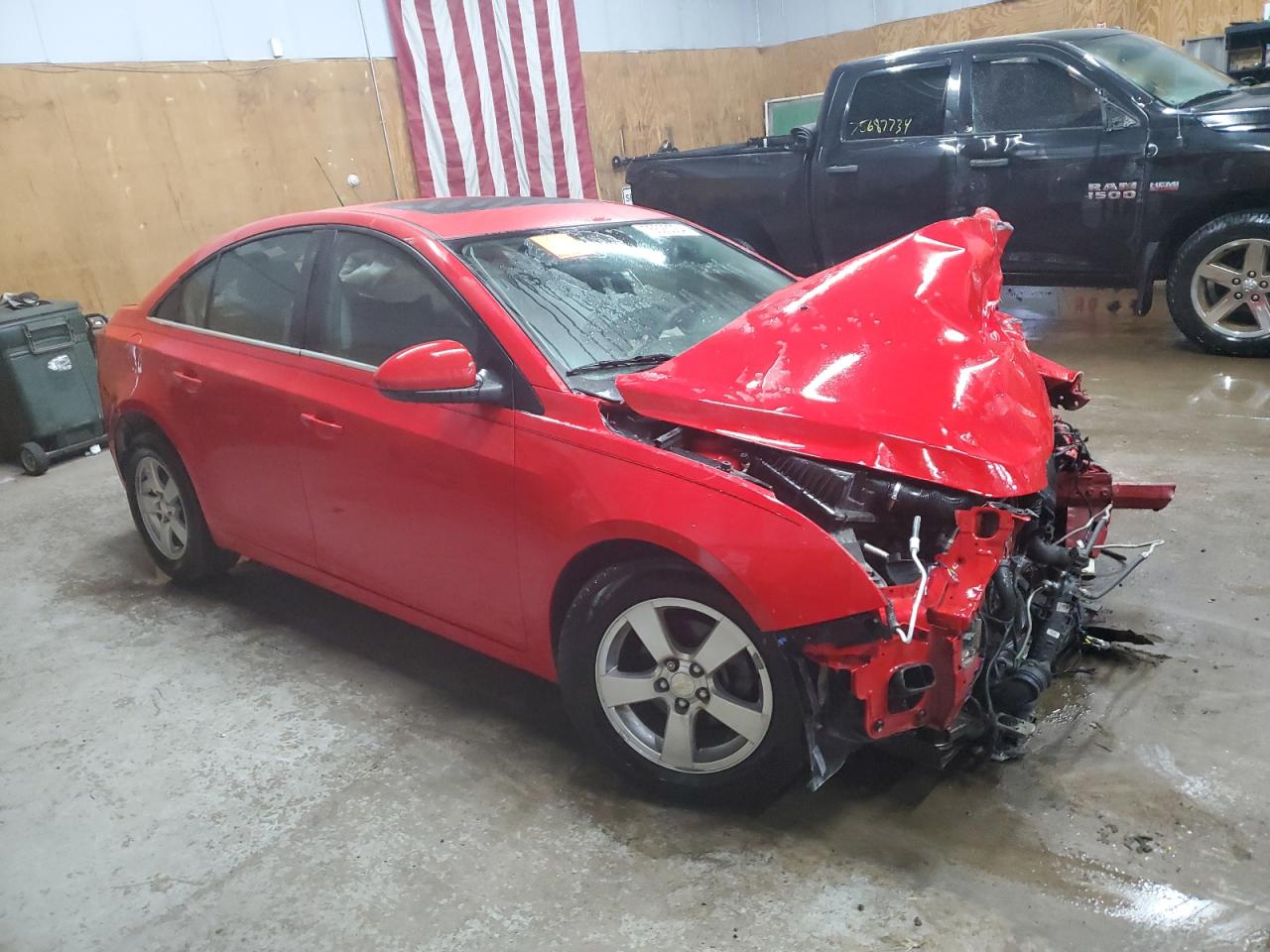 2016 Chevrolet Cruze VIN 1G1PE5SB1G7193071 Copart auction photo, front end / side damage thumbnail 4