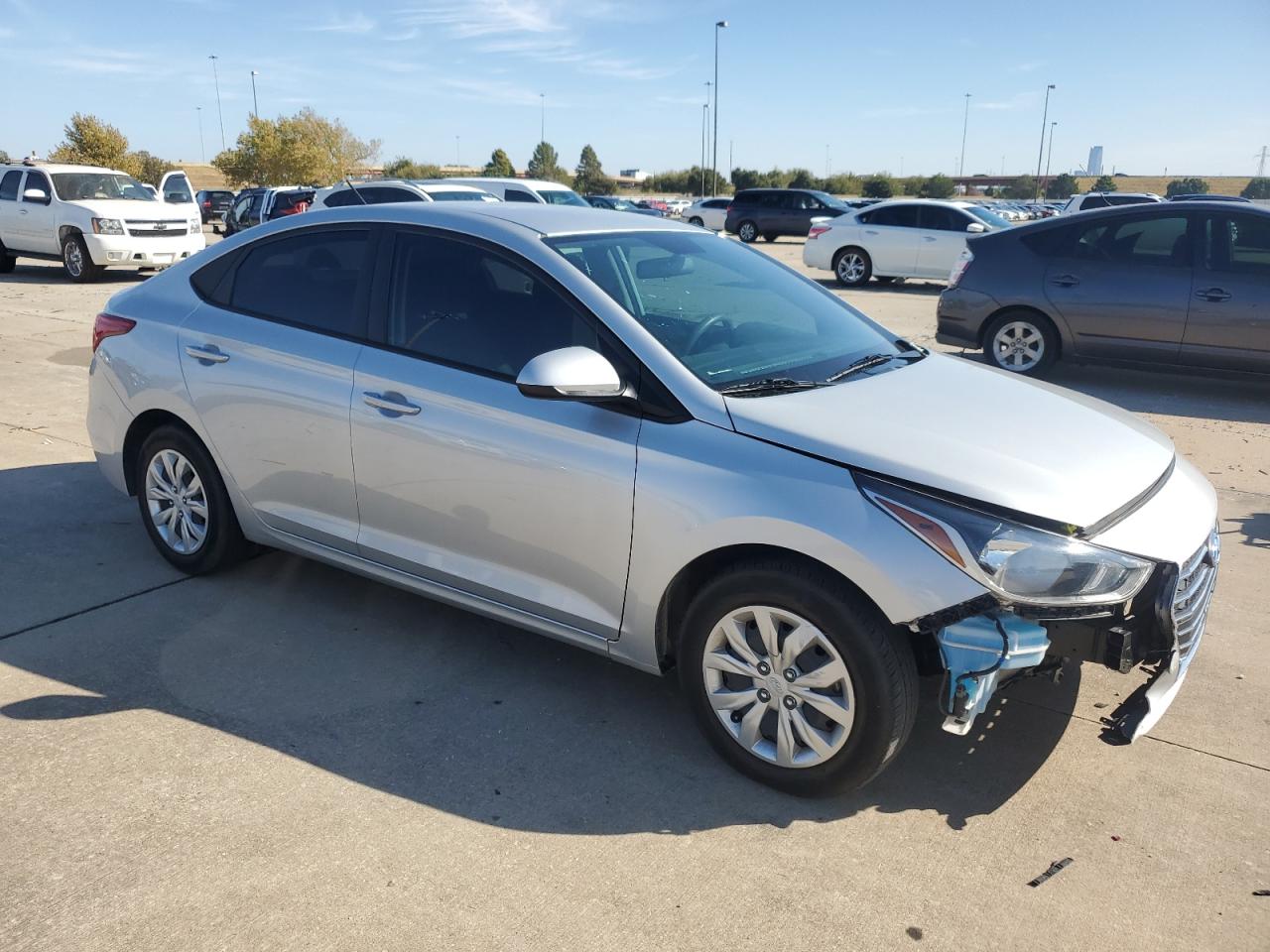 2021 Hyundai Accent VIN 3KPC24A60ME138961 Copart auction photo, front end / rear end damage thumbnail 4