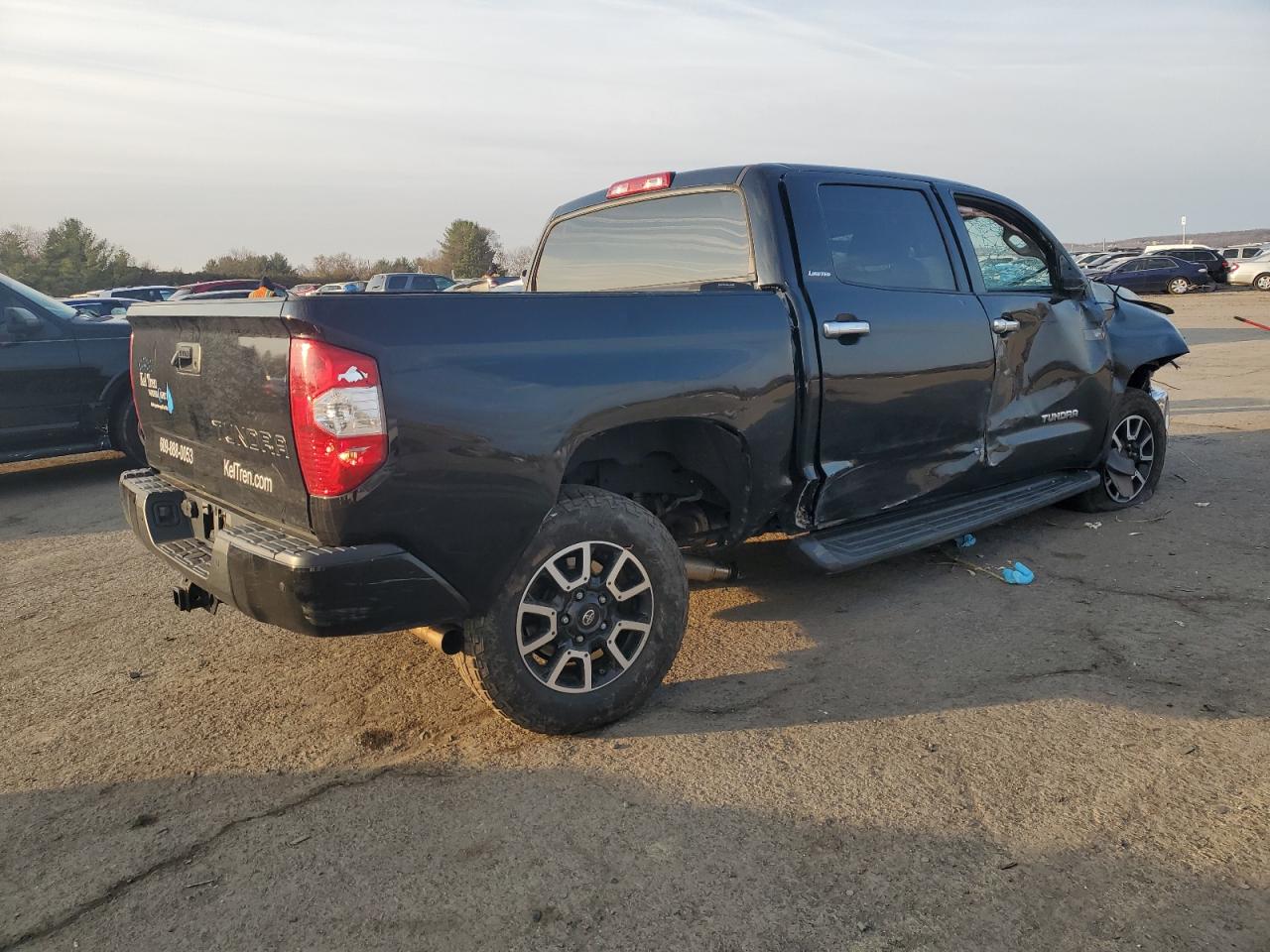 2019 Toyota Tundra VIN 5TFHY5F17KX802595 Copart auction photo, front end / side damage thumbnail 3
