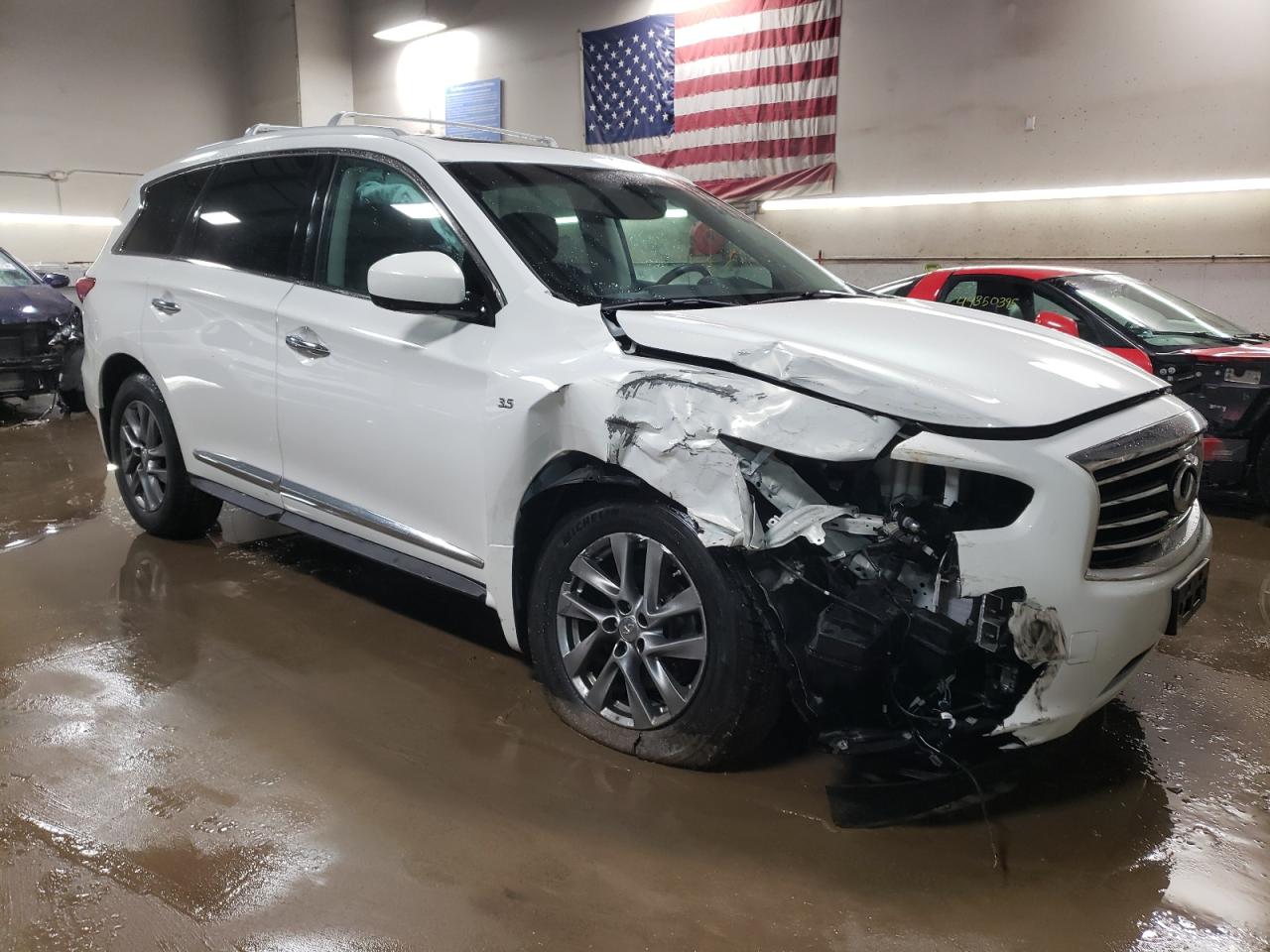 2014 Infiniti QX60 VIN 5N1AL0MM5EC528868 Copart auction photo, front end damage thumbnail 4