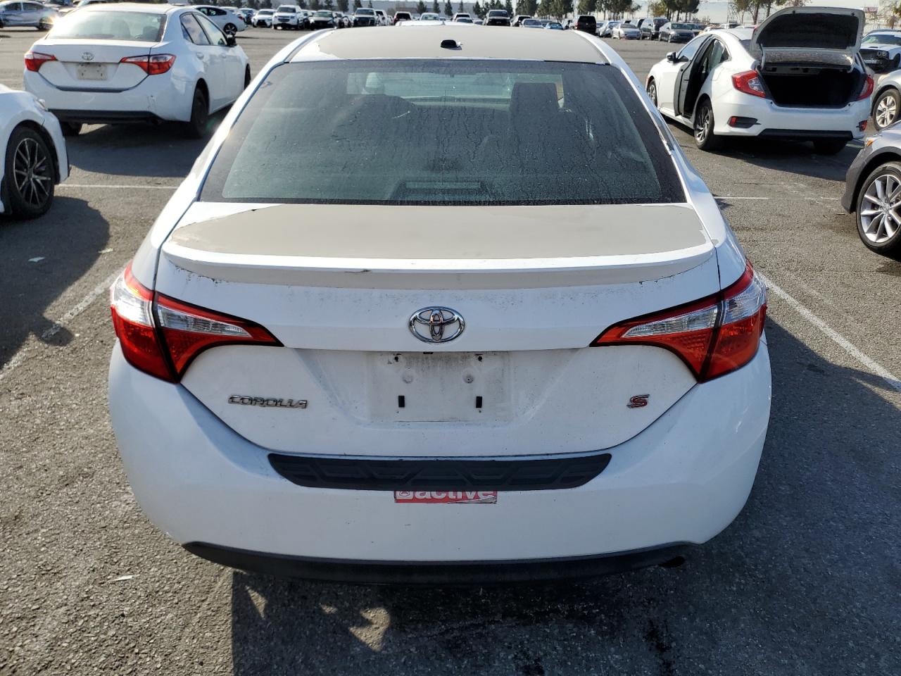 2014 Toyota Corolla VIN 5YFBURHE8EP092456 Copart auction photo, undercarriage / all over damage thumbnail 6