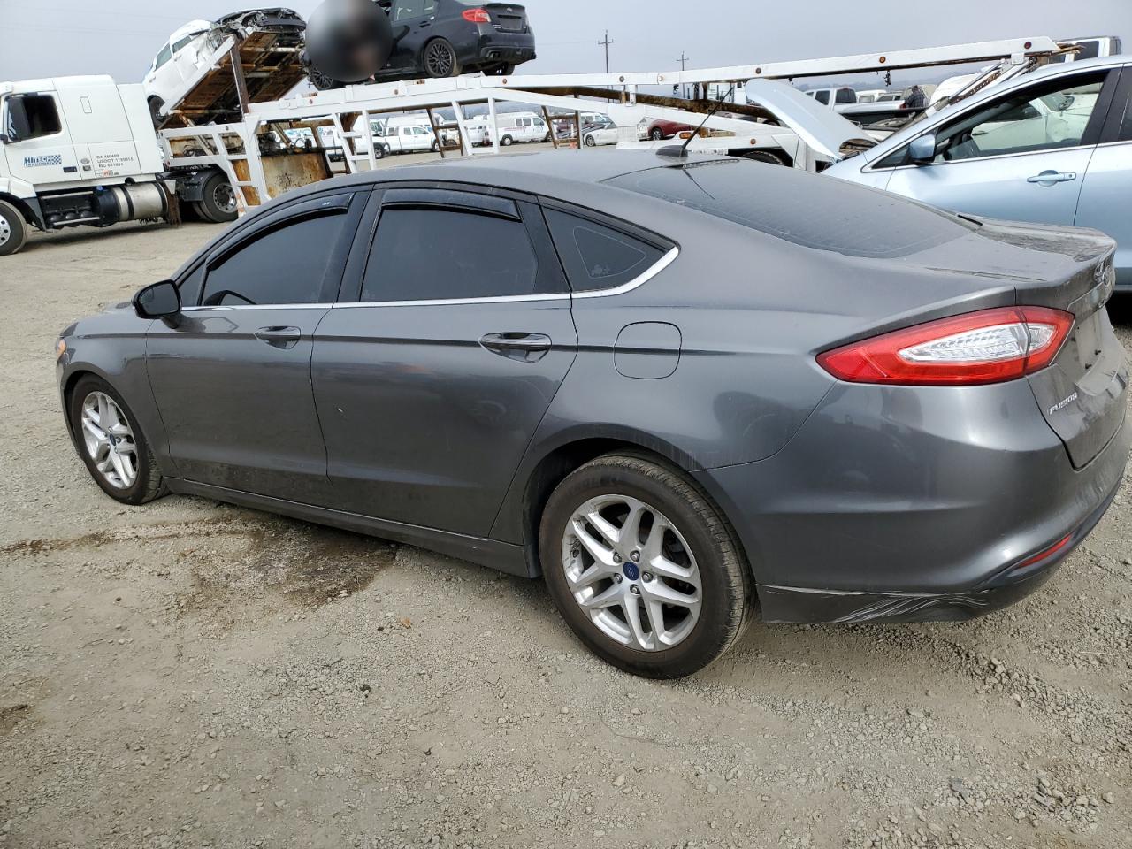 2014 Ford Fusion VIN 1FA6P0H71E5366332 Copart auction photo, side / front end damage thumbnail 2