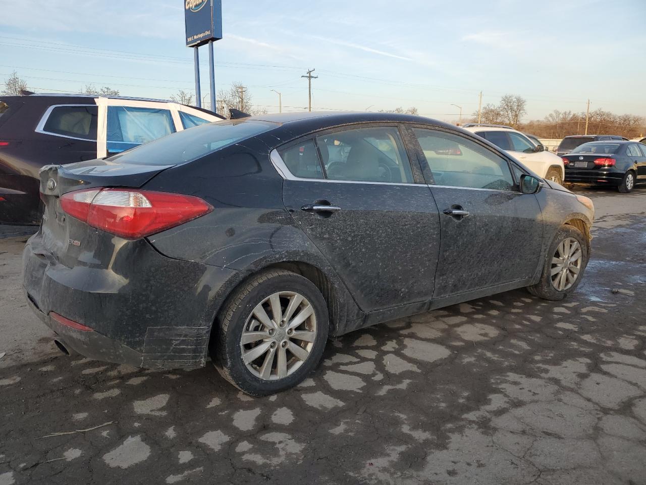 2014 KIA Forte VIN KNAFX4A8XE5080464 Copart auction photo, front end / rear end damage thumbnail 3