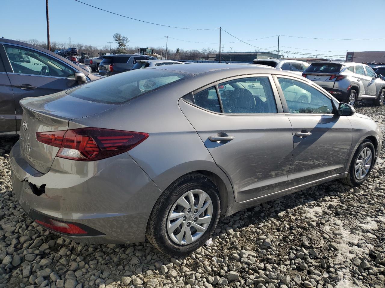 2020 Hyundai Elantra VIN KMHD74LF4LU924549 Copart auction photo, side / rear end damage thumbnail 3