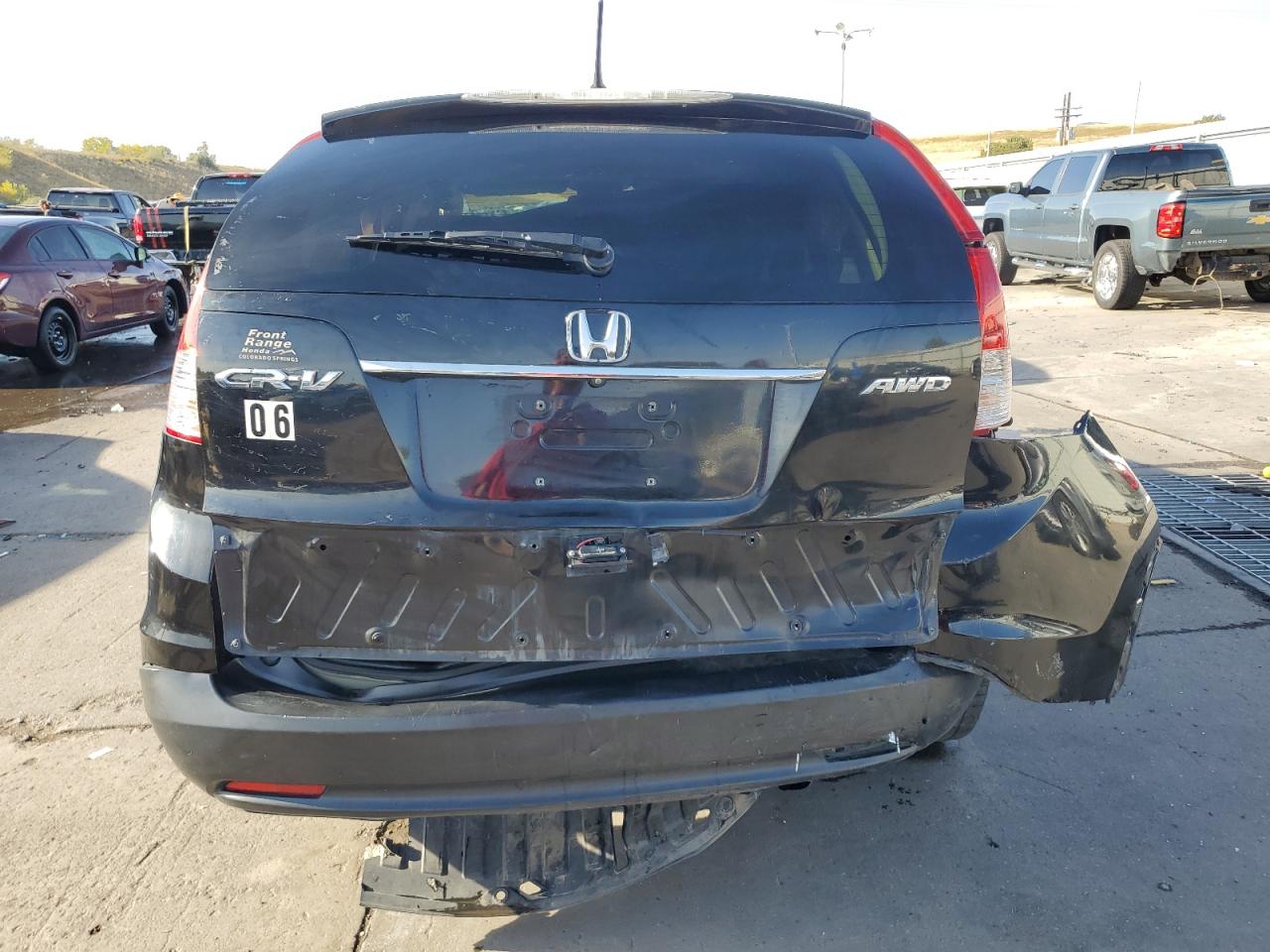 2013 Honda CR-V VIN 2HKRM4H50DH644979 Copart auction photo, rear end / front end damage thumbnail 6