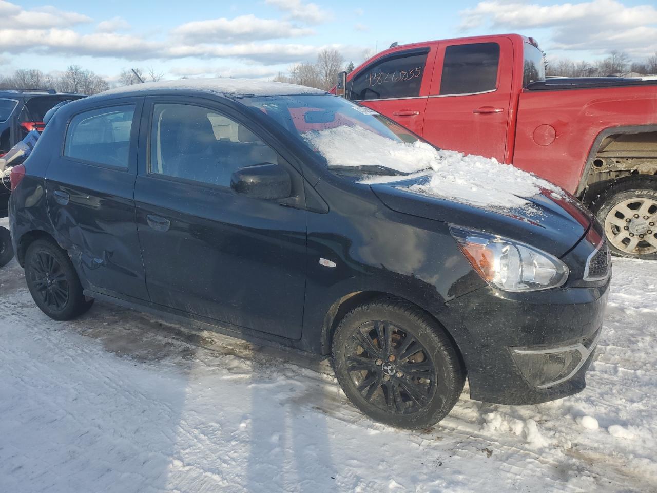 2019 Mitsubishi Mirage VIN ML32A5HJ7KH011519 Copart auction photo, side / minor dent/scratches damage thumbnail 4