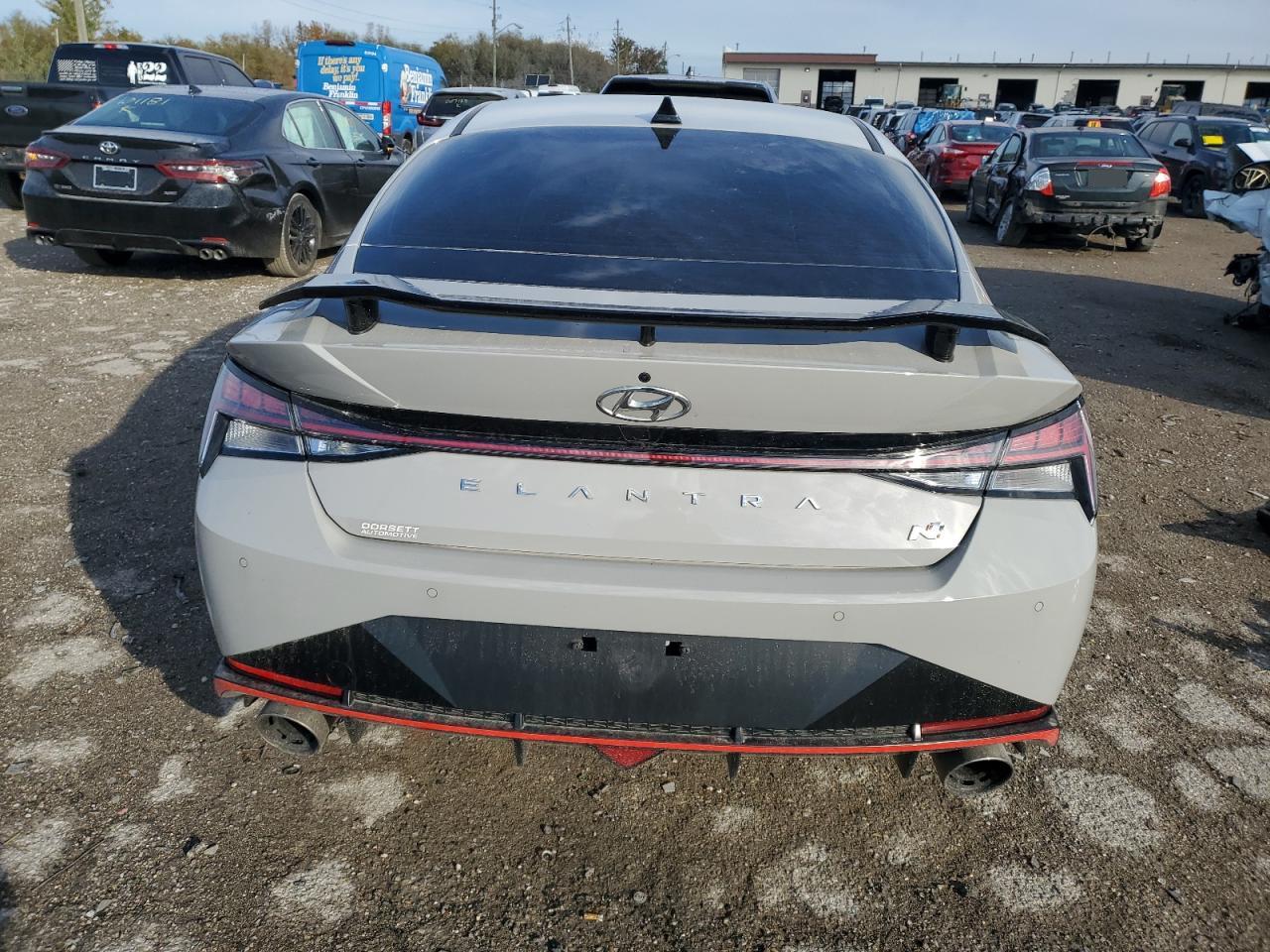 2023 Hyundai Elantra VIN KMHLW4AK8PU014942 Copart auction photo, front end / side damage thumbnail 6
