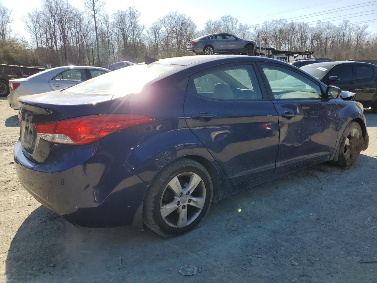 2013 Hyundai Elantra VIN 5NPDH4AE9DH277069 Copart auction photo, front end / side damage thumbnail 3