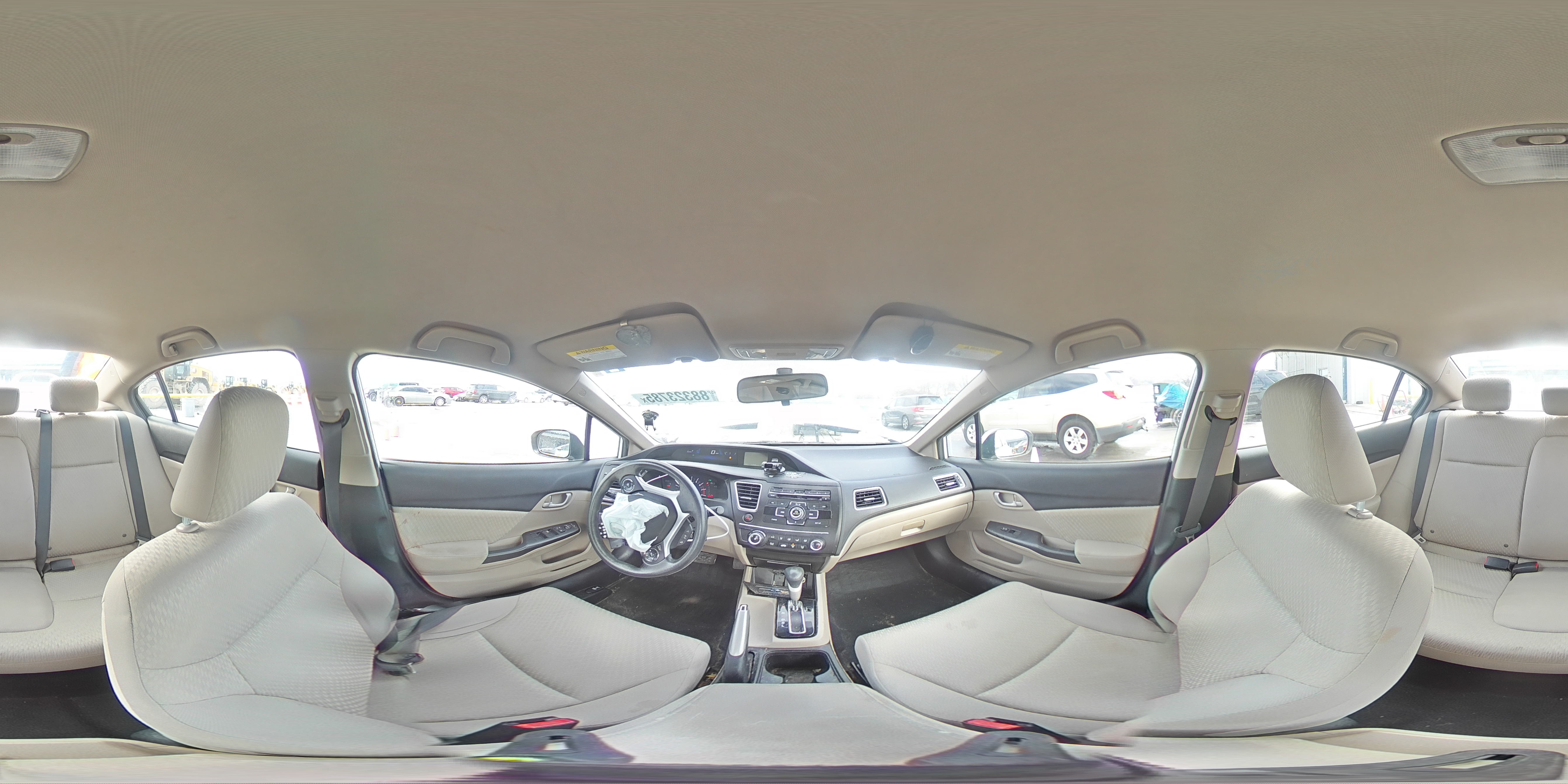 2015 Honda Civic VIN 19XFB2F52FE101463 Copart auction photo, side / front end damage thumbnail 14
