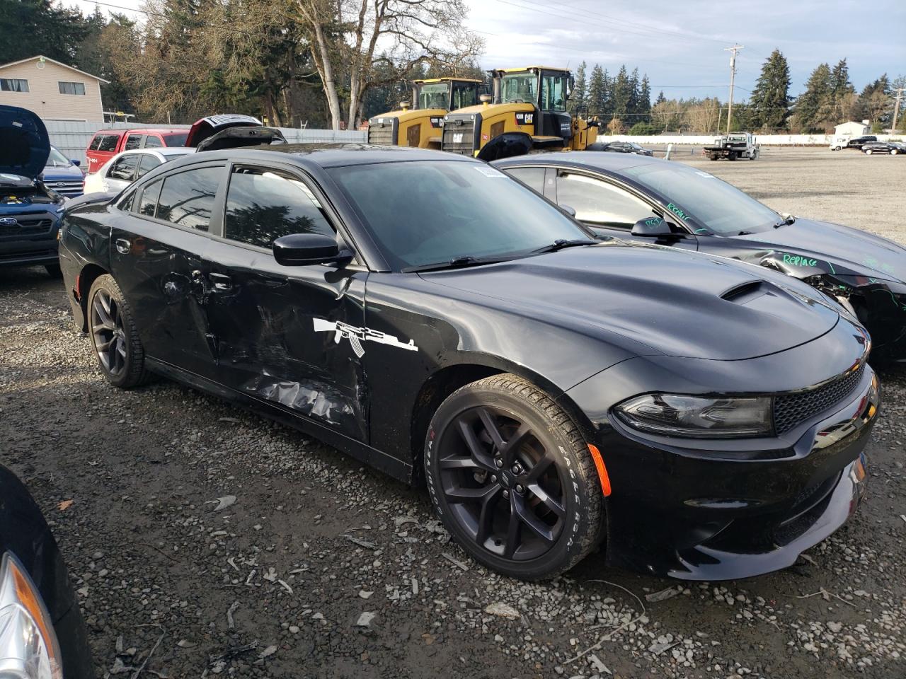 2021 Dodge Charger VIN 2C3CDXHG8MH501901 Copart auction photo, side / rear end damage thumbnail 4