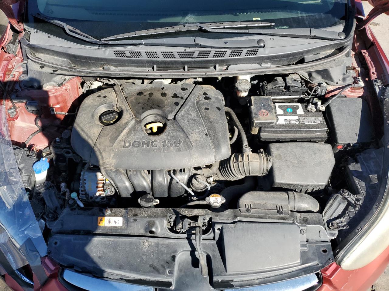 2013 Hyundai Elantra VIN 5NPDH4AE5DH388217 Copart auction photo, front end damage thumbnail 11