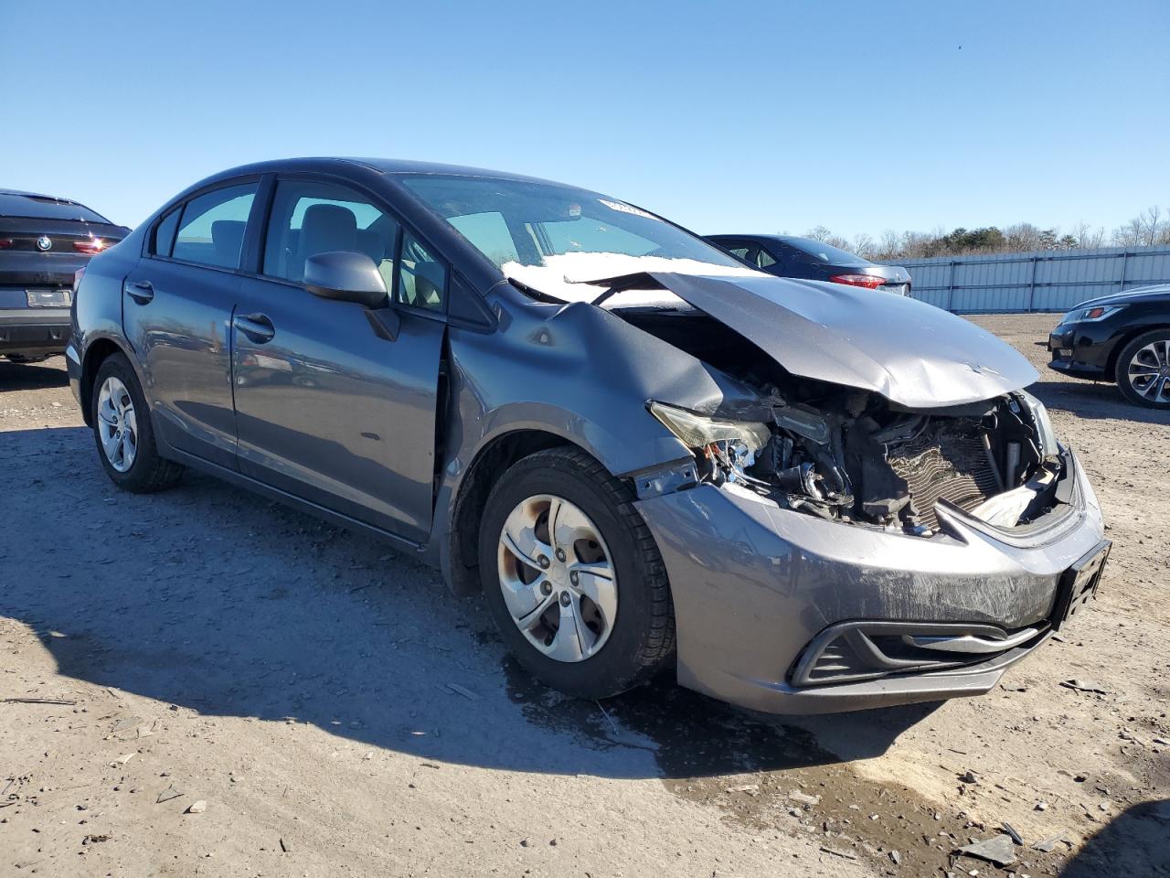 2013 Honda Civic VIN 2HGFB2F57DH547675 Copart auction photo, front end / minor dent/scratches damage thumbnail 4