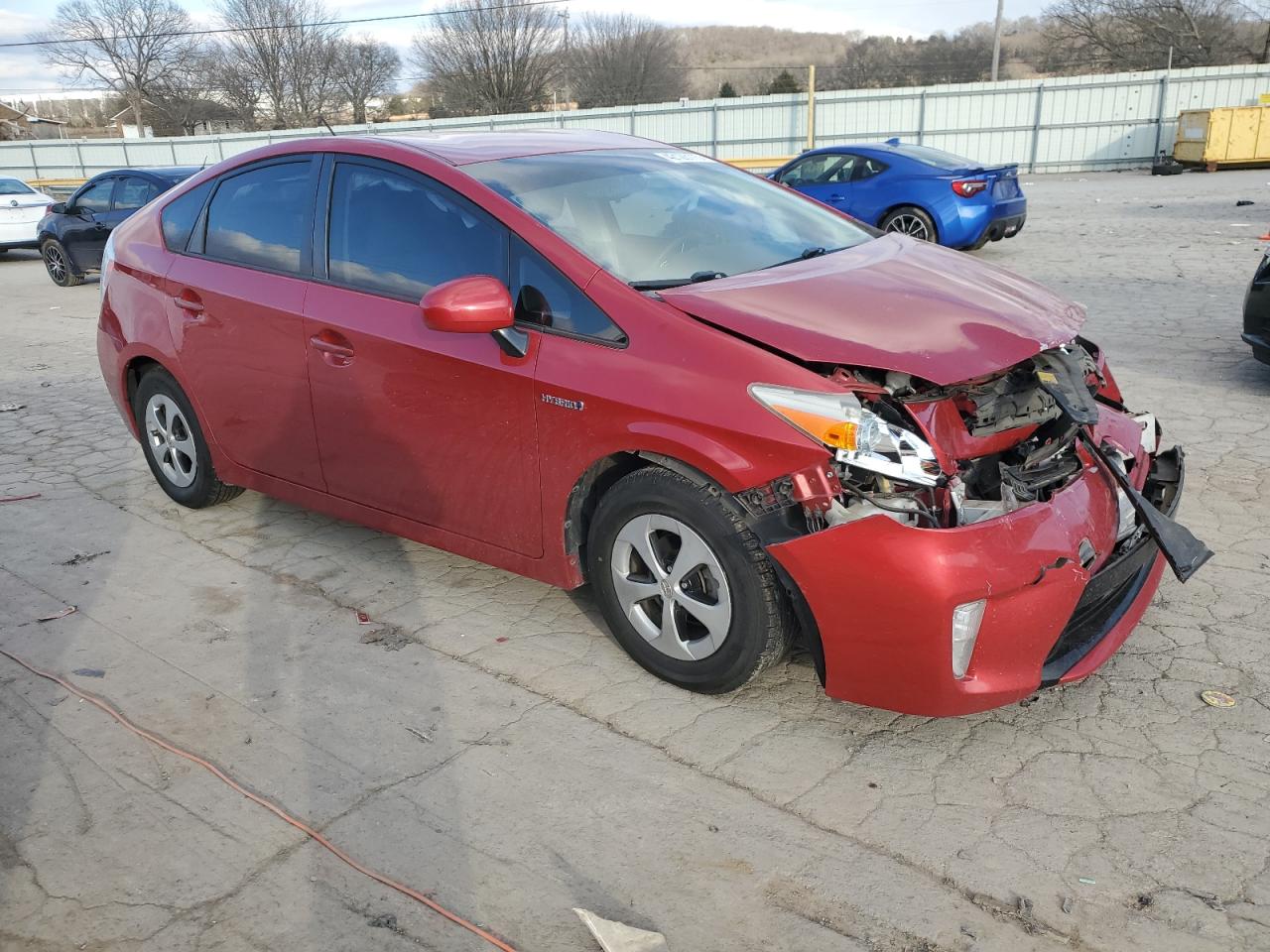 2013 Toyota Prius VIN JTDKN3DU2D0355301 Copart auction photo, front end damage thumbnail 4