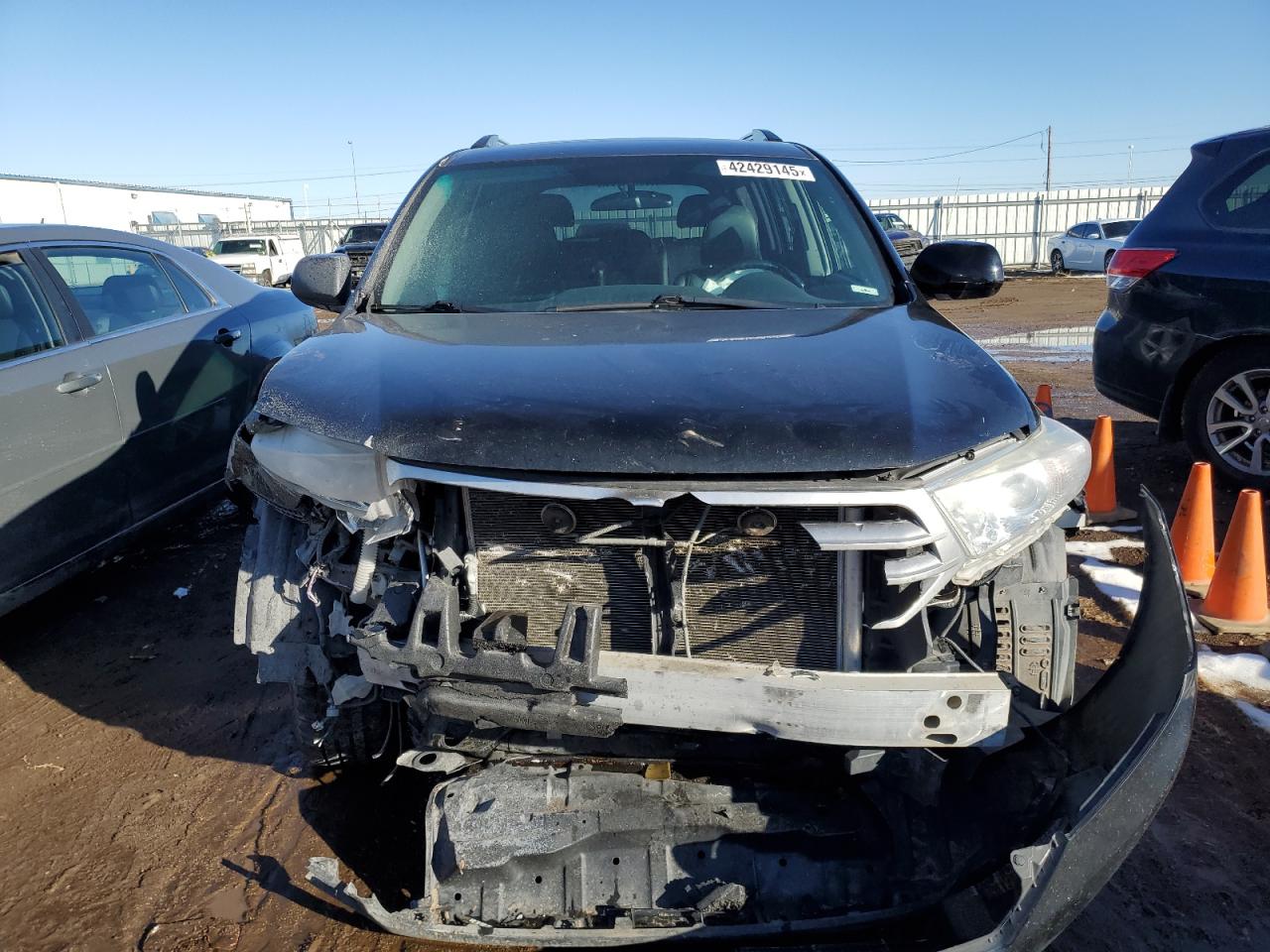 2013 Toyota Highlander VIN 5TDDK3EH7DS221433 Copart auction photo, front end damage thumbnail 5