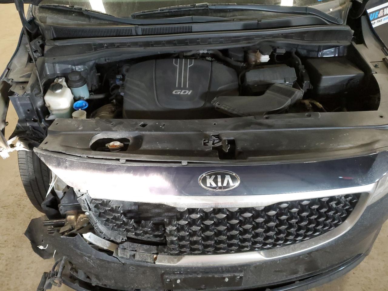 2017 KIA Sedona VIN KNDMB5C12H6244254 Copart auction photo, front end damage thumbnail 12