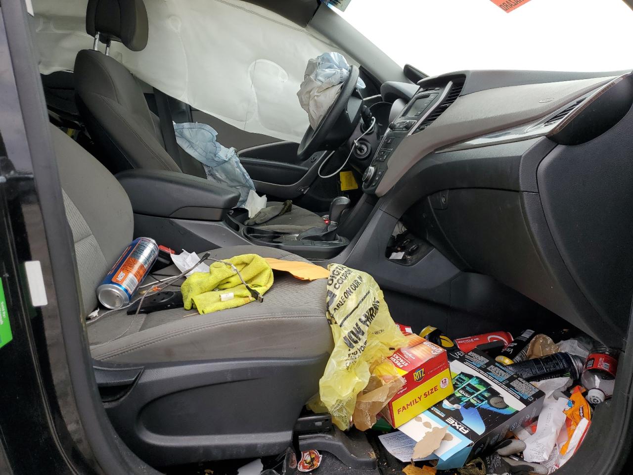 2017 Hyundai Santa Fe VIN 5XYZT3LB3HG382043 Copart auction photo, side / front end damage thumbnail 7
