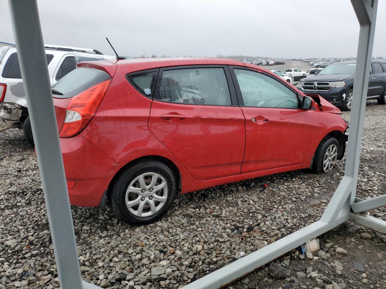 2013 Hyundai Accent VIN KMHCT5AE8DU108422 Copart auction photo, all over / rollover damage thumbnail 3