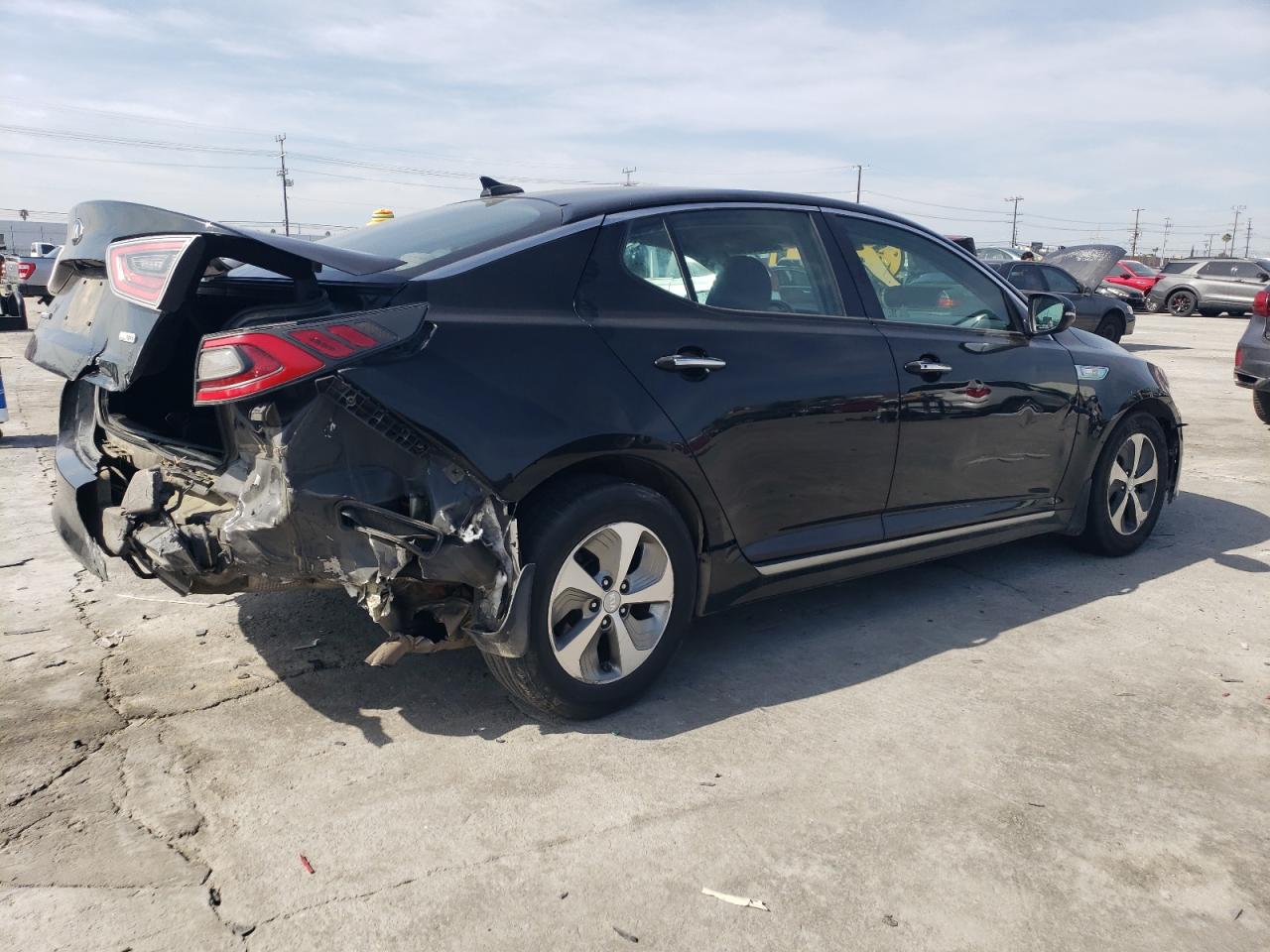 2015 KIA Optima VIN KNAGM4AD5F5083512 Copart auction photo, rear end / side damage thumbnail 3